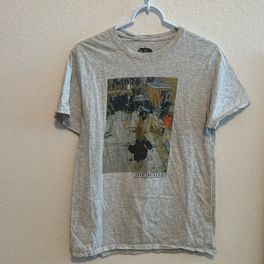 The Beatles, 1969 apple corps, Savile row, London, retro t-shirt grey, size S/M